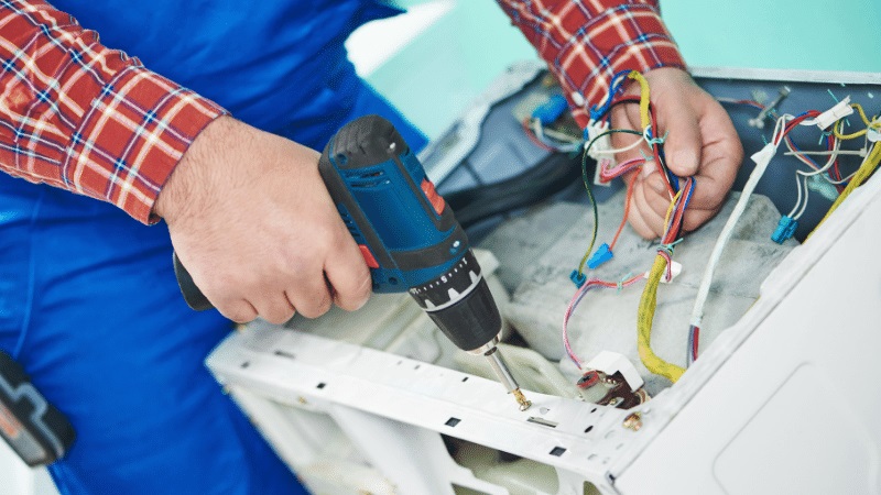 Ankara Termodinamik Termodinamik çamaşır makinesi kart tamiri – Su almama arızası orijinal parça ile giderildi. - Teknik servis örneği